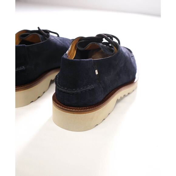 $820 BALLY - Navy Blue Suede Derby - US 10 D (UK9)